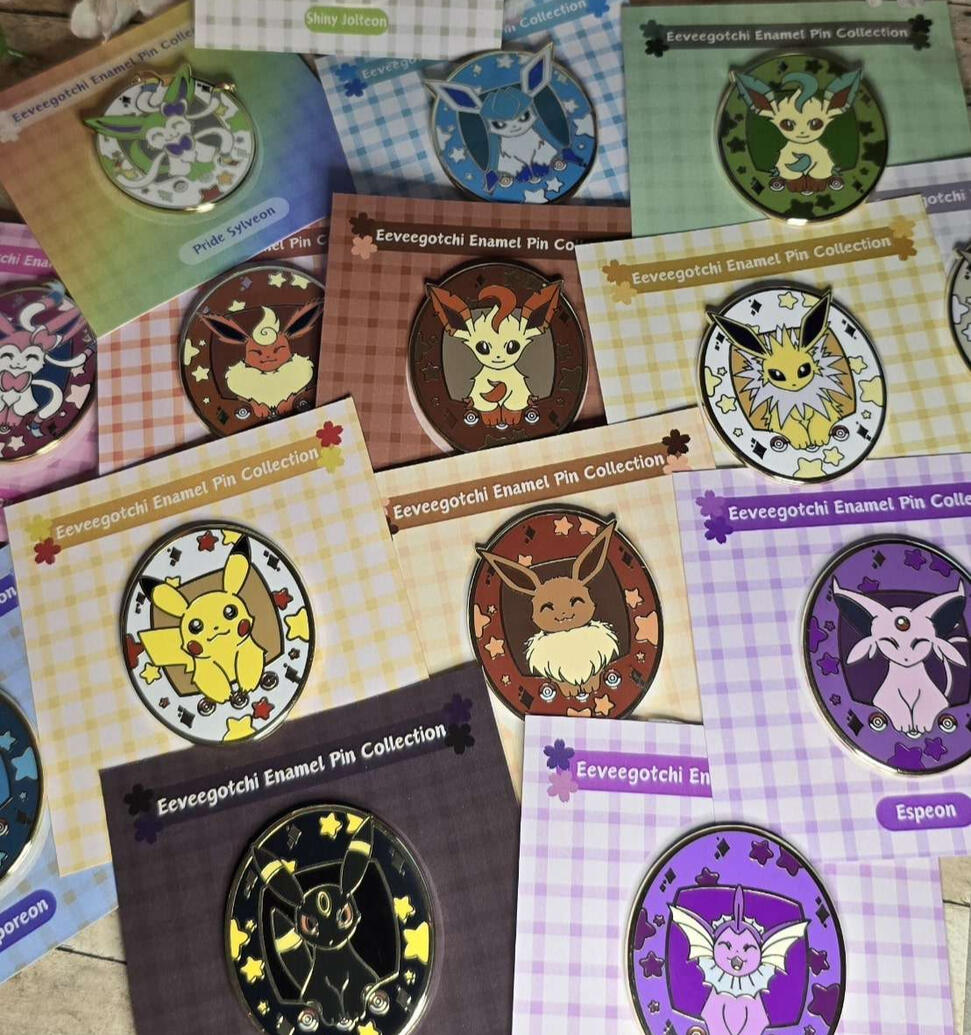 EeveeGotchi Enamel Pin Collection